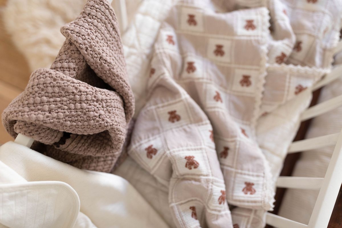 Organic Cotton Baby Blanket - Teddy