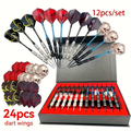 Professional Darts Set with Iron Tips, PET Shafts & Gift Box – Complete Dart Set for Training & Competition – Great Christmas & Holiday Gift for Friends & Family