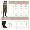 Fishing Waders with Boots for Men & Women – 3-Ply Nylon Lightweight Breathable Wading Pants with PVC Lining, Anti-Slip Sole & Pockets – Camo & Brown, US Size 8–14 for Hunting & Outdoor