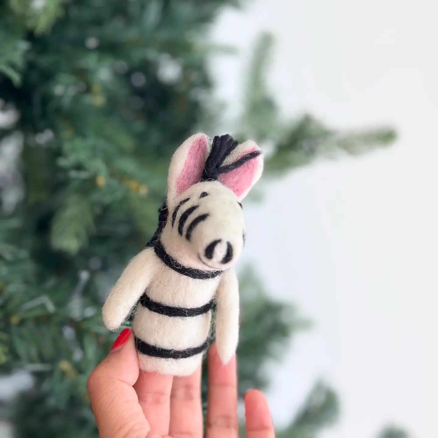 Felt Finger Puppet: Zebra