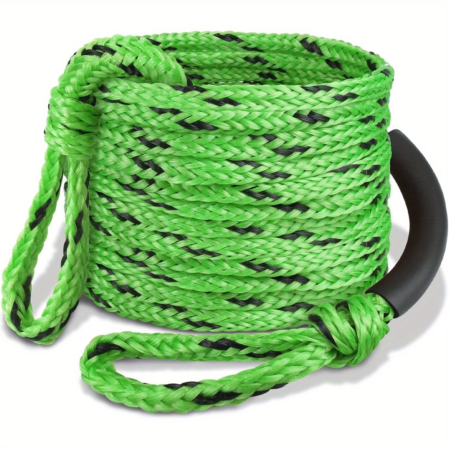 Floating Tow Rope 60ft for Towable Tubes, 2000 lbs, Green Blue