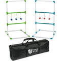 Premium PVC Ladder Toss Game Set with Bolos & Carrying Case – Heavy Duty 2.5mm PVC, Real Golf Ball Bolos, 38.5" Tall – Outdoor Lawn Game for Tailgate, BBQ, Beach & Camping