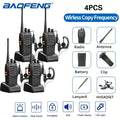 Baofeng BF-888S Walkie Talkies 16 Channel UHF Long Range Two Way Radio Rechargeable with Earphones for Camping Hiking Hunting Outdoor