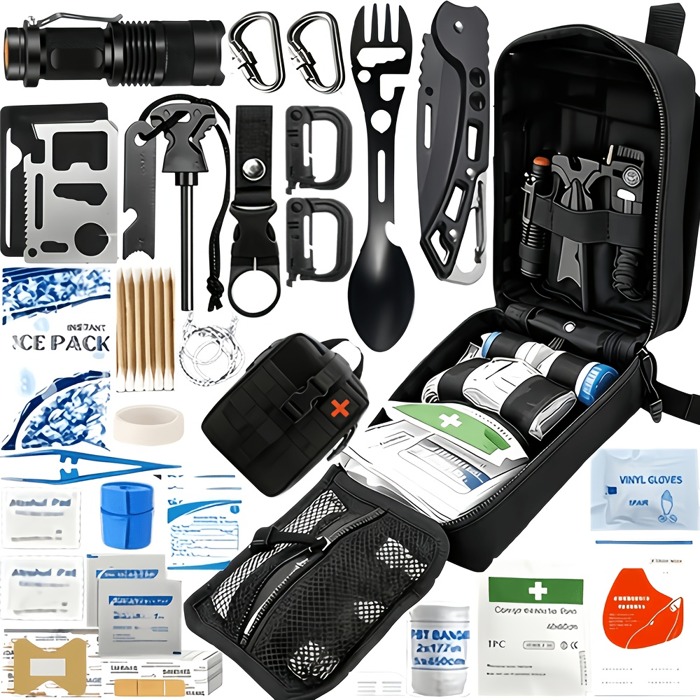 242-Piece Survival Kit – Outdoor Emergency First Aid Set