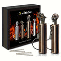 Permanent Match Fire Starter with Gift Box – 10000 Strike Flint Igniter Keychain Lighter for Camping, Travel & Emergency | Refillable Forever Match