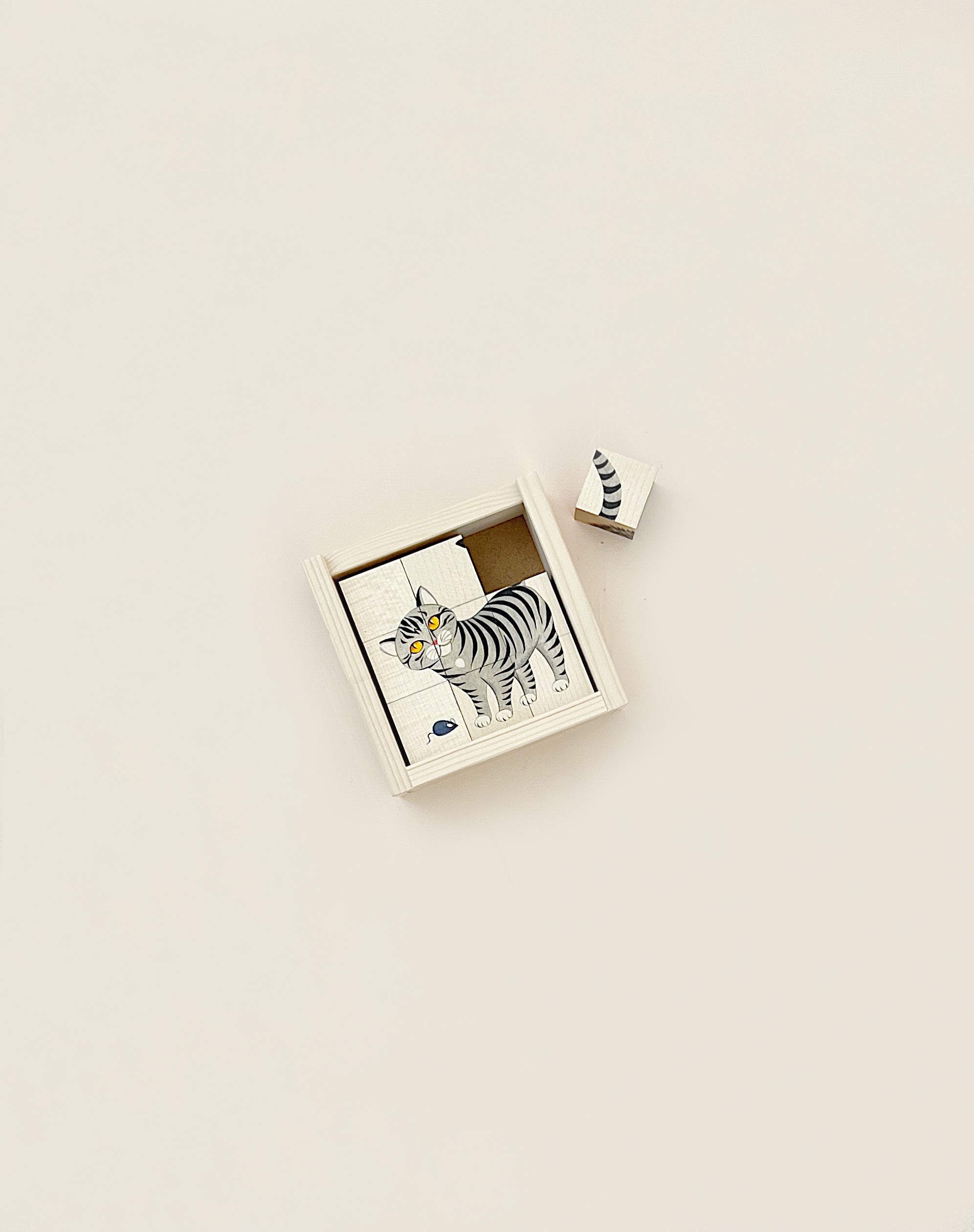 Wooden Block Puzzle - 9 Piece Farm Animals