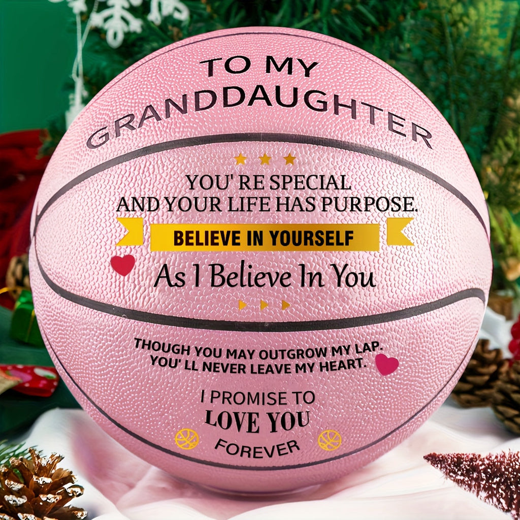 Motivational Basketball Gift for Teenagers, Grandson & Grandchild – International Standard Size, Inspirational Quote Ball, Perfect Birthday & Christmas Gift for Boys & Girls Age 14+