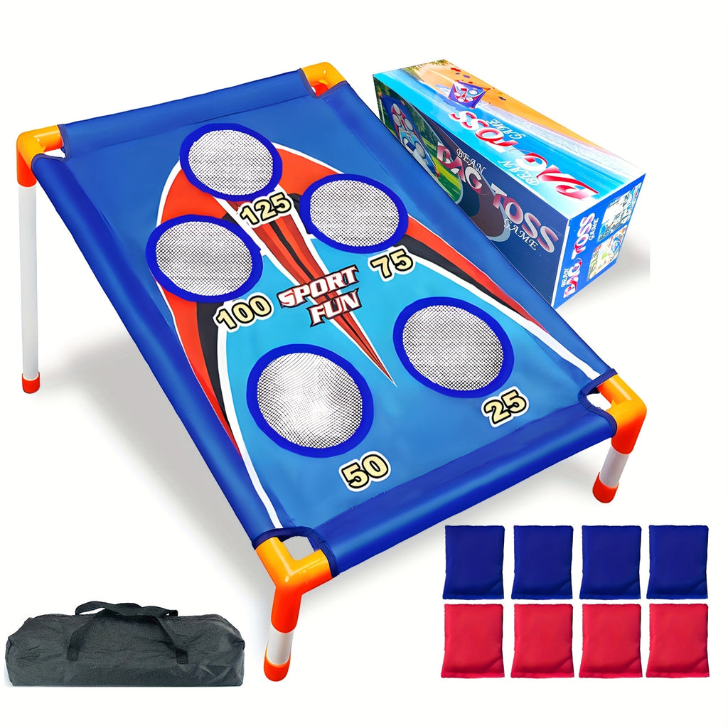 Bean Bag Toss Game Set – 5-Hole Scoring Board, 8 Bean Bags & Carry Bag – Outdoor Backyard Lawn & Beach Game for Adults & Kids, Family Party, Birthday & Holiday Gift
