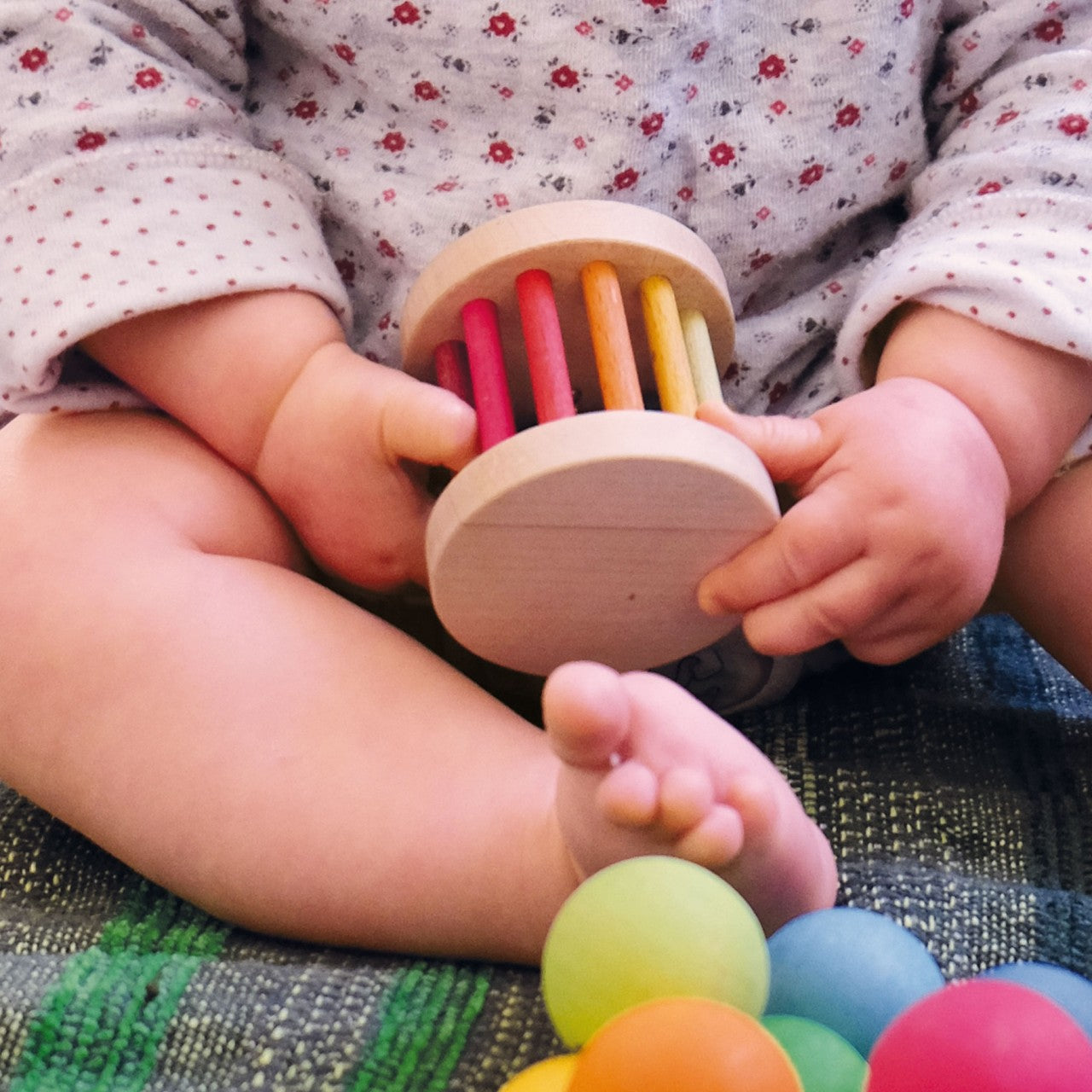 Grimm's Mini Rolling Rattle Wheel