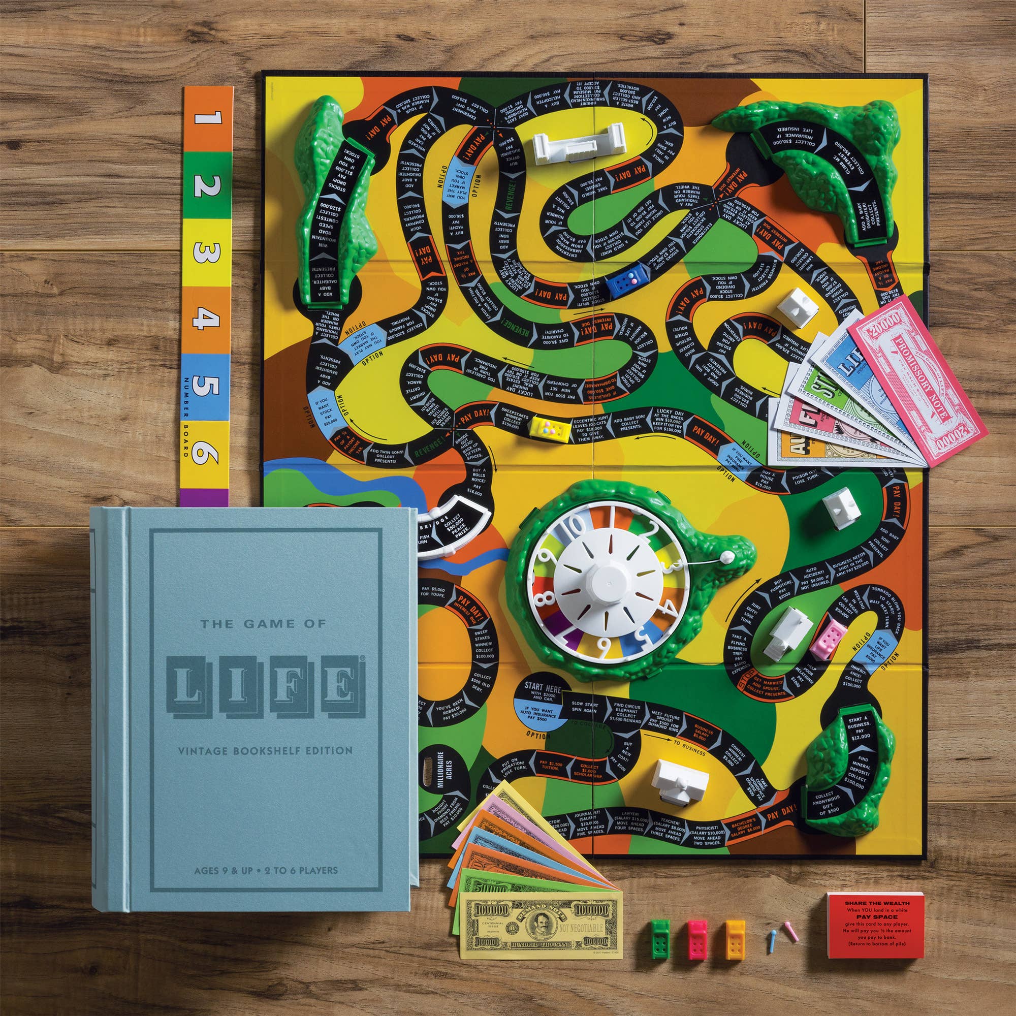 Board Game: The Game of Life Vintage Bookshelf Edition