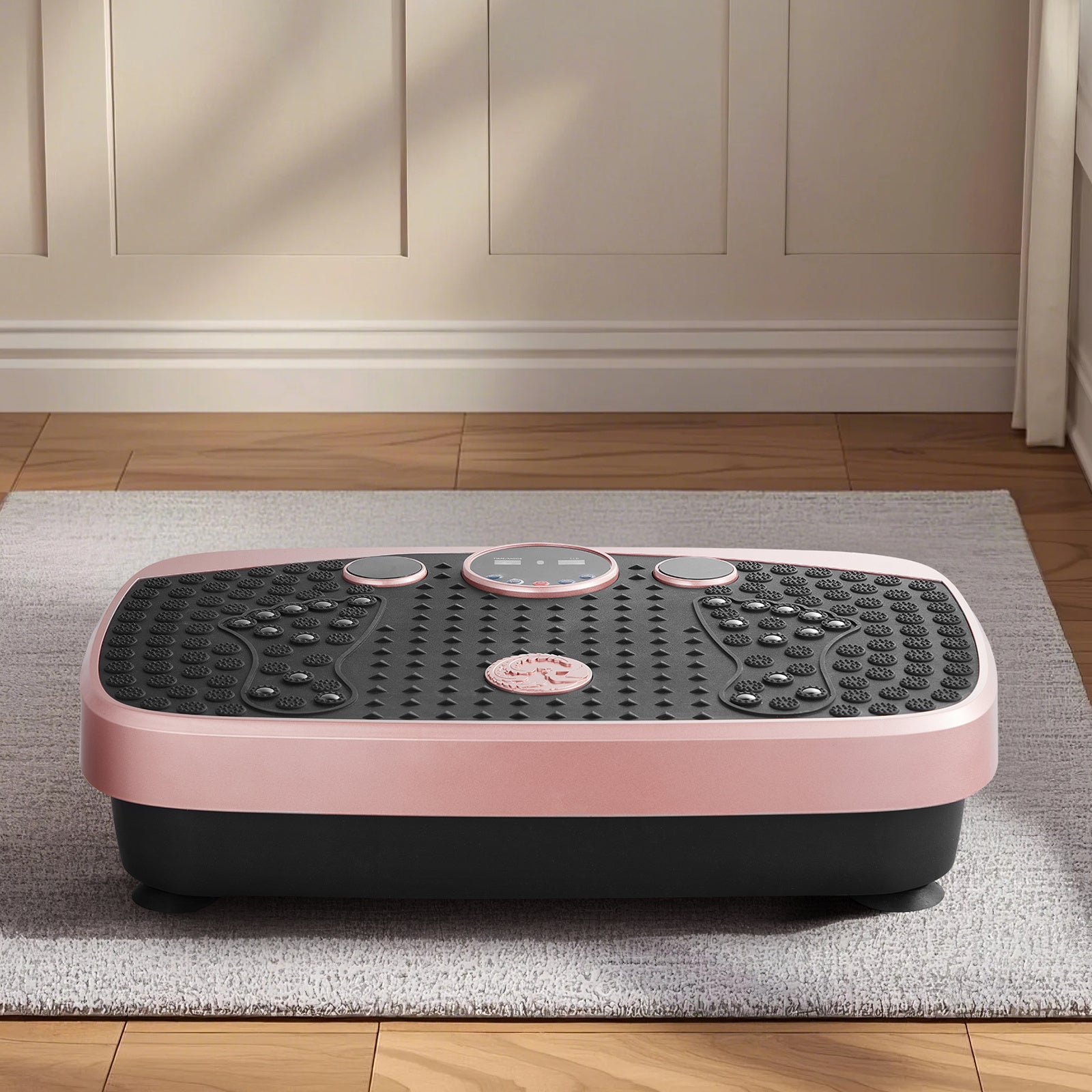 Vibration Plate Exercise Machine 3D – 99 Intensity Levels, 22 Magnetic Acupoints, Foot Massage Mat, 265 lbs Capacity, Remote Control & 2 Resistance Bands for Full Body Fitness