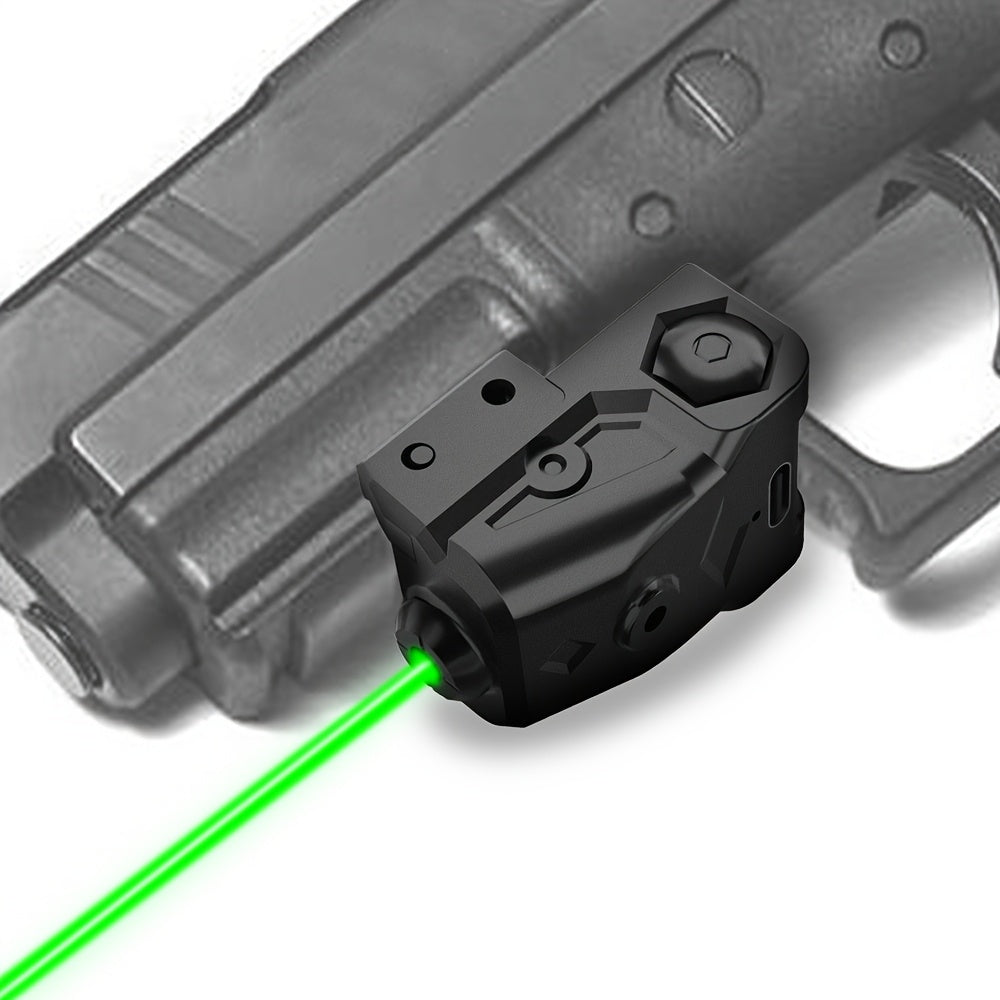Green Laser Sight USB-C Rechargeable - Picatinny Rail Dot Sight with Vibration-Resistant Lock, 532nm Class IIIA, for Hunting, Competition & Tactical Use