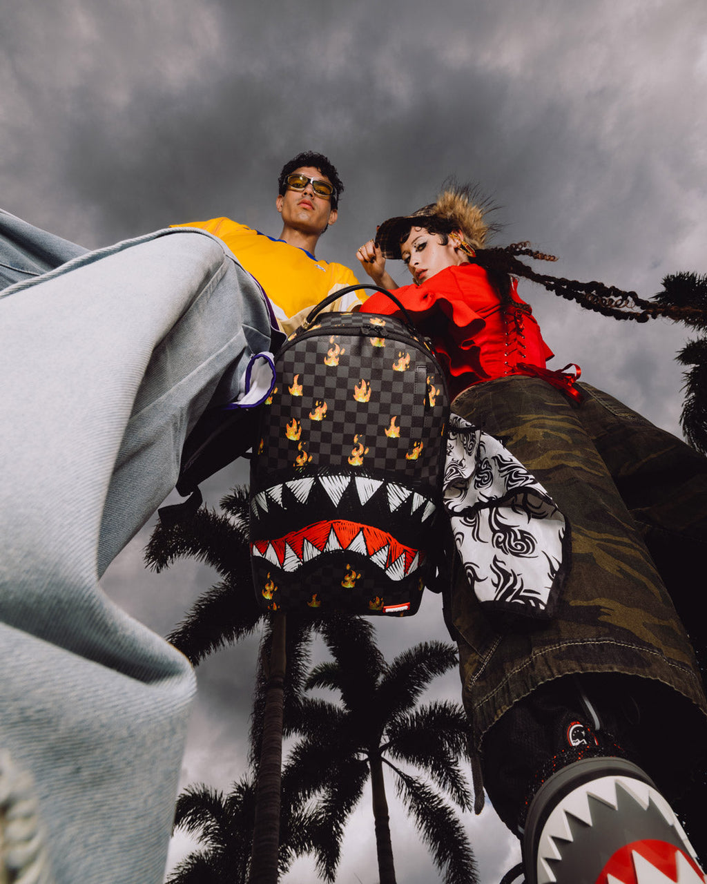 SUPER HOT FIRE SHARKS IN PARIS BACKPACK