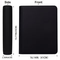 Trading Card Binder 9-Pocket Top Loader Album Holder 288 Cards Double-Sided Display Storage Carrying Case Fits 3x4 Top Loaders for PTCG MTG Pokemon Sports Cards Baseball Football Basketball Black