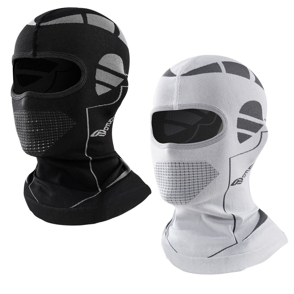 Windproof Neck Gaiter Face Mask 2 Pack – Breathable Knit Nylon Full Face Scarf Head Cover for Cycling, Skiing, Motorcycle & Outdoor Winter Sports, UV Protection Balaclava (Black)
