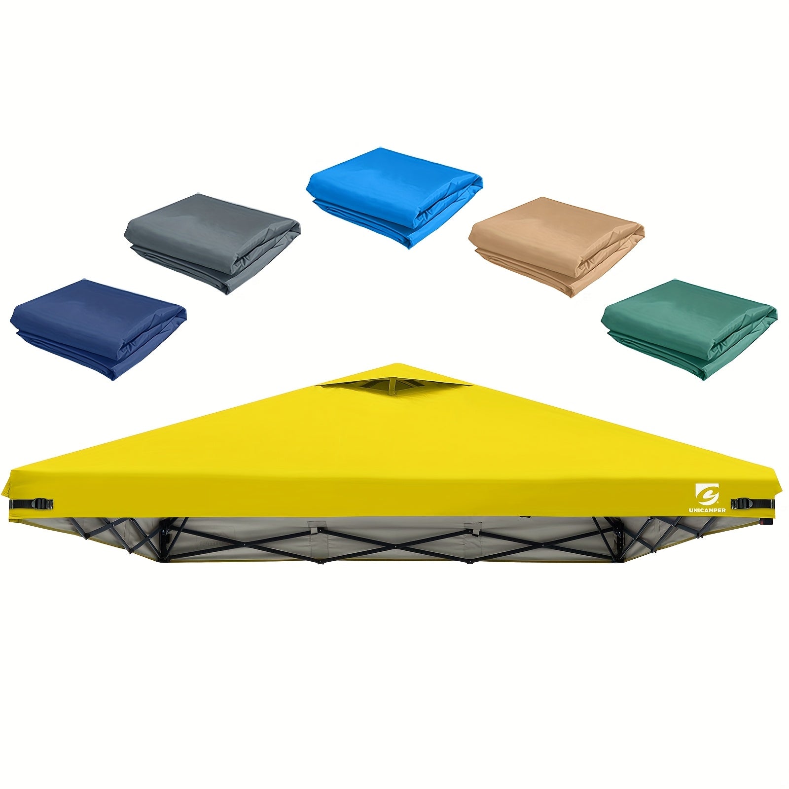 10x10 Canopy Replacement Top Cover for Straight Leg Tents – Ventilation Ports, Instant Shade, 11 Color Options – Waterproof Pop-Up Canopy Top for Camping, Outdoor Events & Backyard (Top Cover Only)