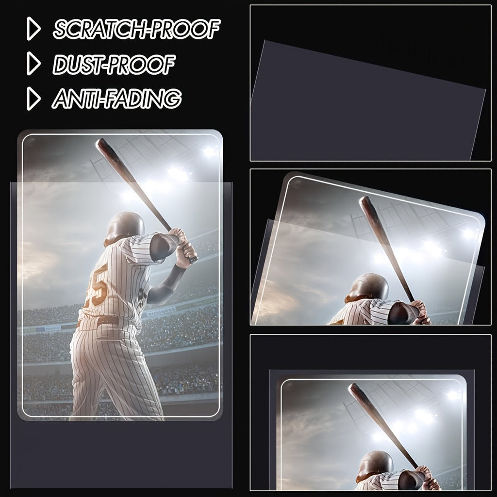 Card Sleeves 5000 Pack Clear Topload with Hard Card Holder and 35PT Soft Protectors for Trading Cards Sports Collectibles Baseball Football Cards Photos Game Card Storage and Protection Bulk Value Set