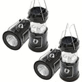 Retro Camping Lantern - USB Rechargeable LED Camp Light, 4600mAh Portable Survival Flashlight with Handle, Indoor Outdoor Emergency Lighting (4 PCS)