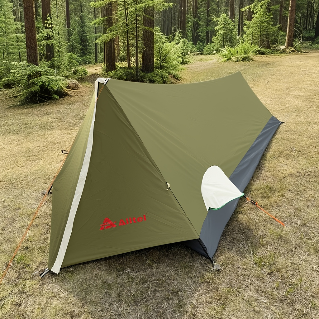 Lightweight Backpacking Tent 1-2 Person - Easy Setup Camping Tent with Mosquito Net, Zipper Door, UV Sun Protection, Waterproof Emergency Shelter for Solo Hiking Cycling Outdoor Adventure