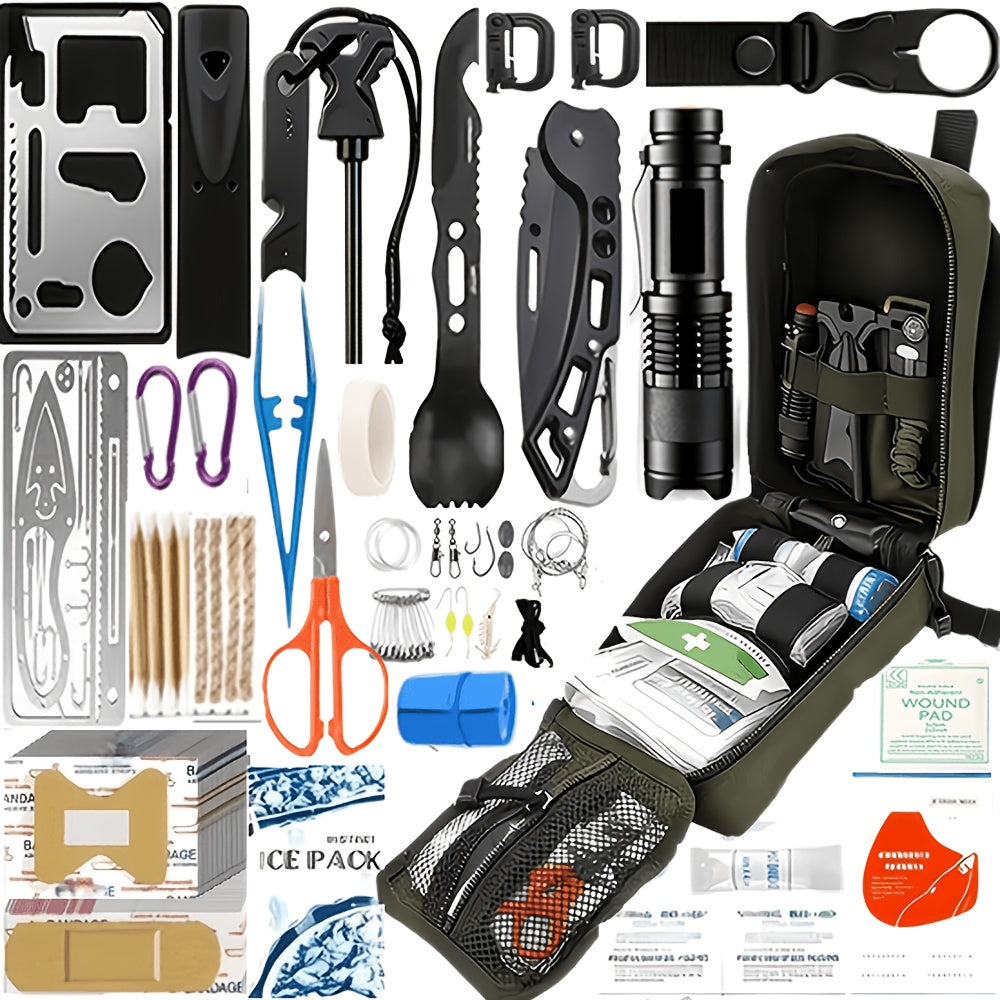 242-Piece Survival Kit – Outdoor Emergency First Aid Set