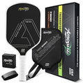 Carbon Fiber Pickleball Paddle T800 16mm Thermoformed - Elongated Pickleball Racket for Spin Power & Control, Upgraded 3-Layer Foam Edge, Includes Cover & Eraser, Great Gift for Men & Women