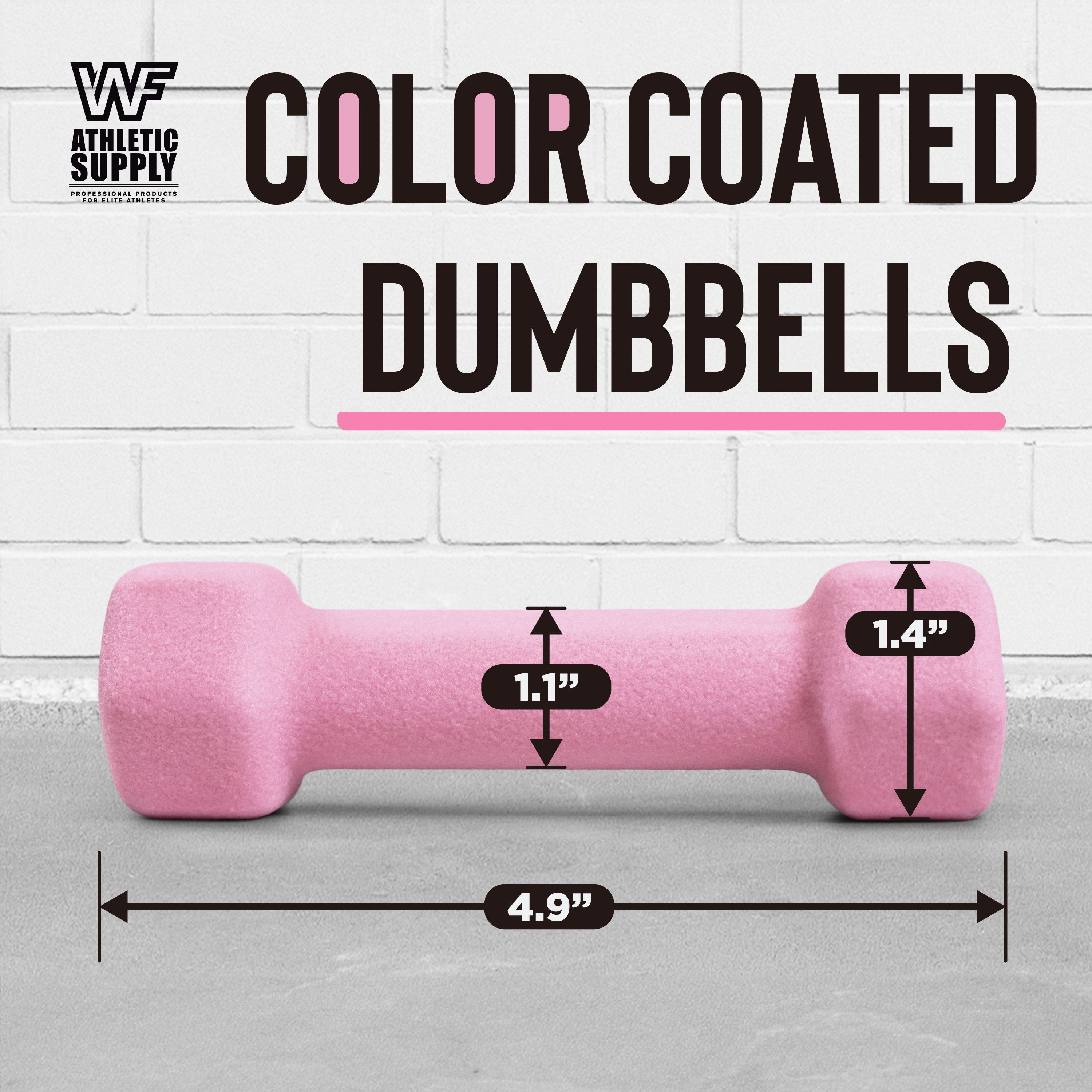 Neoprene Dumbbells Pair with Non-Slip Hex Shape – Color-Coded Hand Weights for Women & Men, Strength Training, Home Gym & Aerobics – 2LB to 15LB Available in Yellow, Green, Red, Blue & Gray