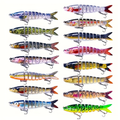 Multi-Jointed Swimbaits Fishing Lures 15pcs – Realistic Crankbaits for Bass, Trout & Walleye, Freshwater & Saltwater