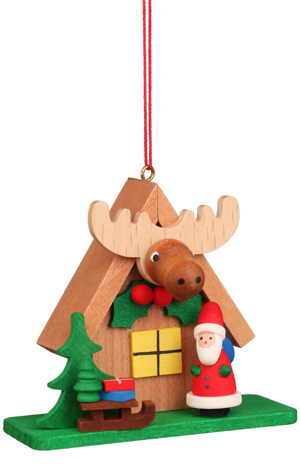 Christian Ulbricht Ornament - Santa with Elk House