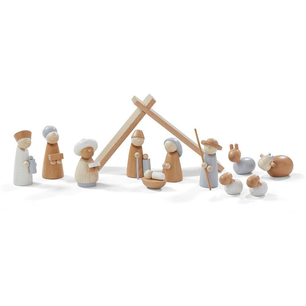 Wooden Nativity Scene