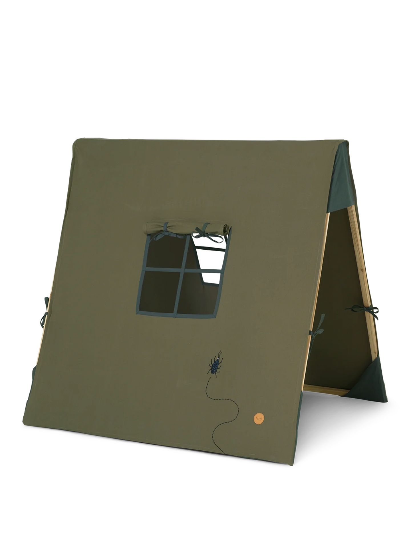 Ferm Living Tent - Beetle Embroidery - Dark Olive