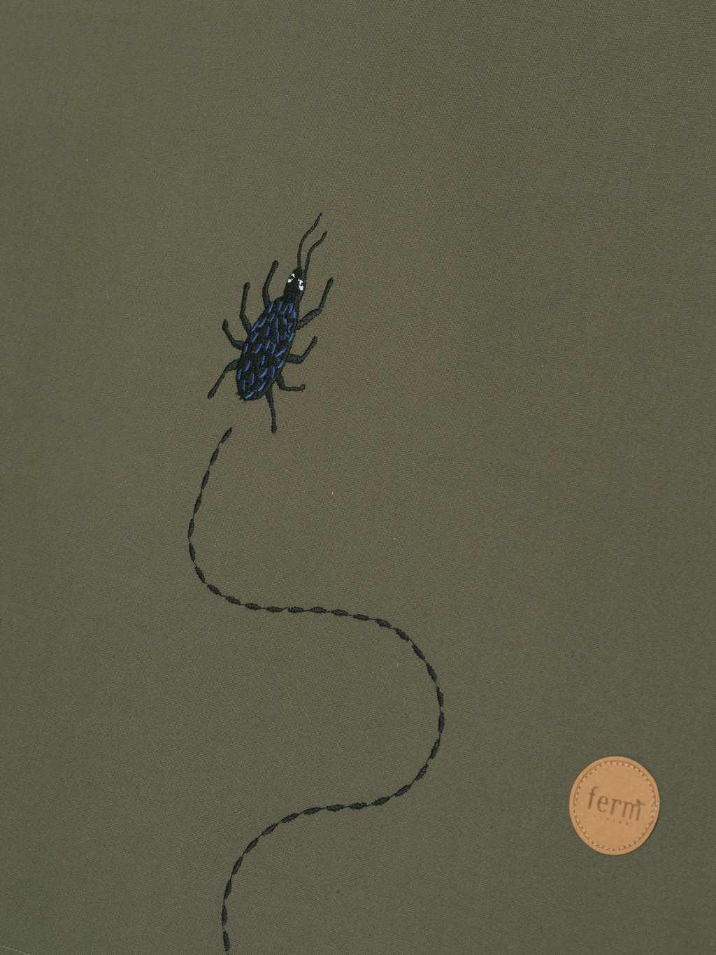Ferm Living Tent - Beetle Embroidery - Dark Olive
