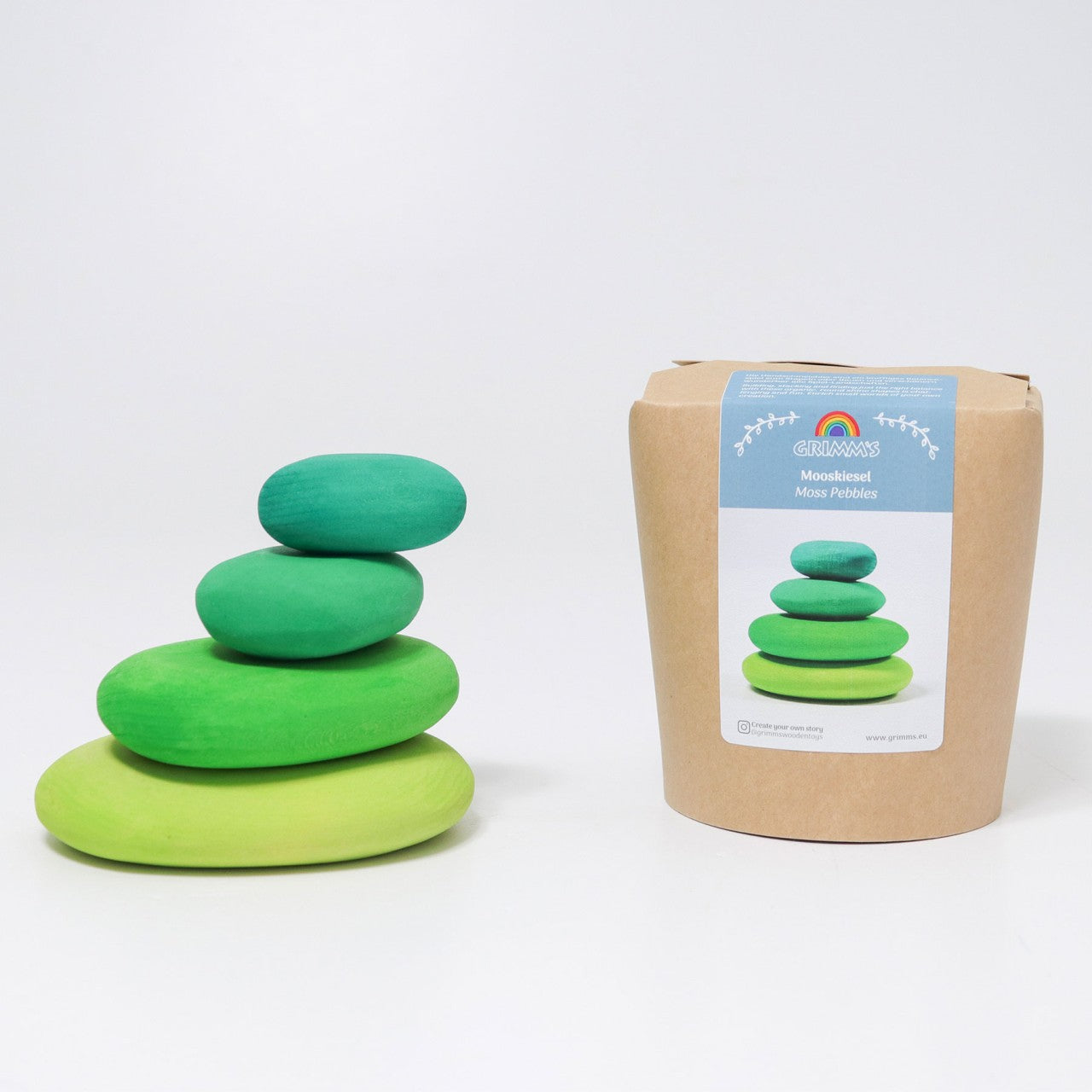 Grimm's Moss Pebbles Stacker