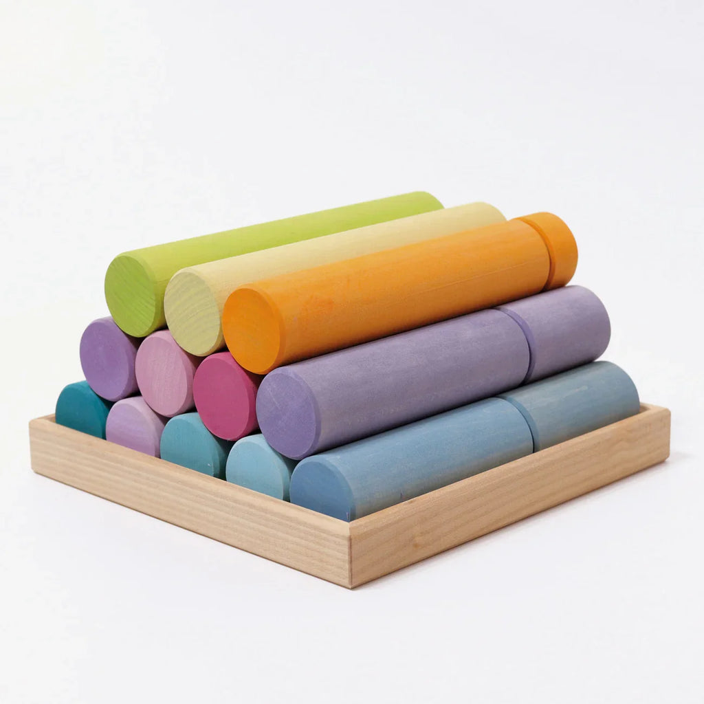 Grimm's Large Building Rollers - Pastel