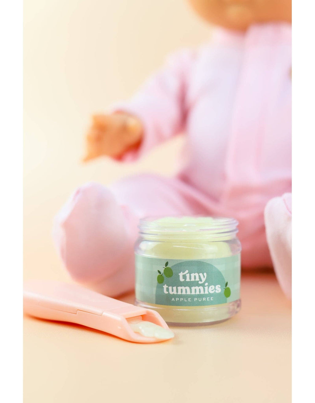 Tiny Tummies - Apple Puree Food Jar and Spoon Set