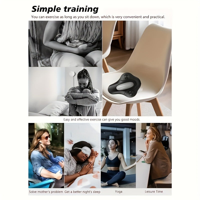 Pelvic Floor Muscle Trainer Electric Massage Cushion – Wireless Vibrating Exercise Pad for Men & Women, 6 Modes Home Gym Kegel Strengthening & Relaxation Fitness Device, Great Gift Idea