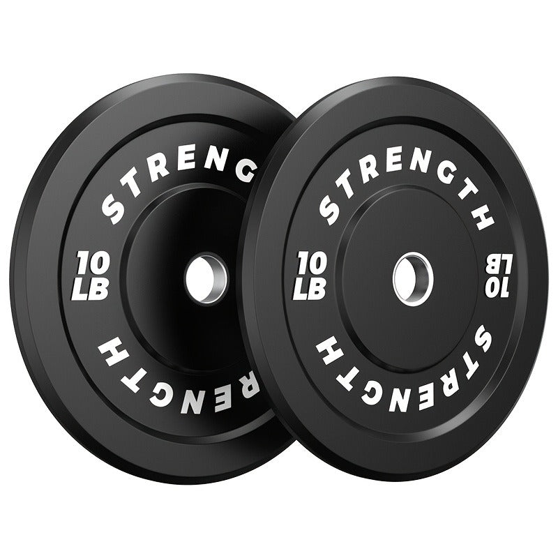 Bumper Plates – Rubber Olympic Weight Plates 10–45 lbs, 2-Inch Steel Center Ring, for Strength Training & Weightlifting, Home Gym Barbell Discs