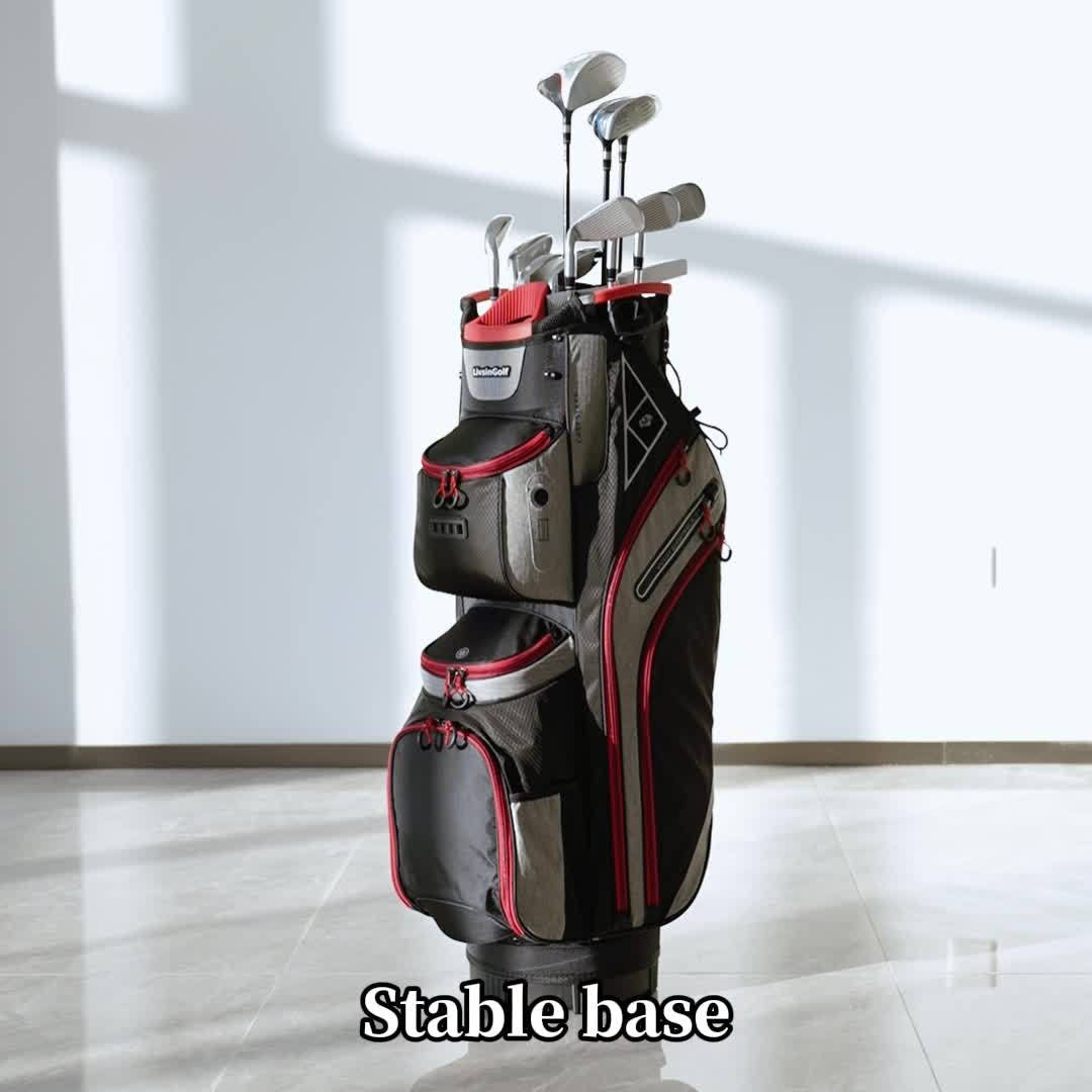 Golf Cart Bag with Full-Length Dividers – Sturdy Spacious Stand Bag with Multiple Pockets for Golf Club Organization, Accessories Storage, Men & Women Golfers