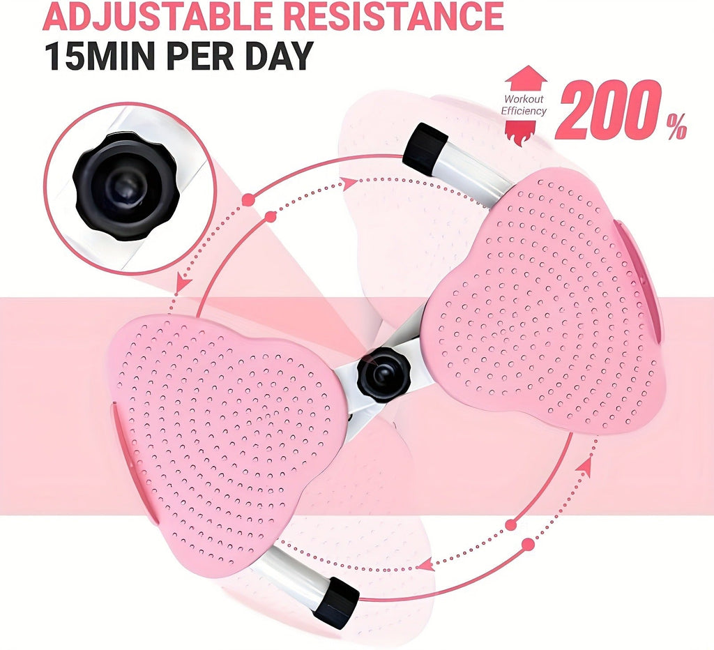 Waist Twisting Board Ab Twister for Home Gym – Noiseless 360° Twist Exercise Machine with Digital Display, Figure-8 Resistance Band & 360 LBS Capacity – Track Time, Reps & Calories