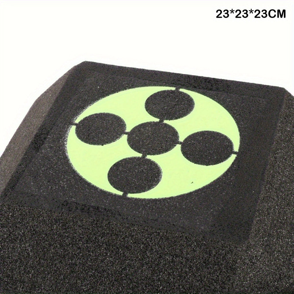 3D Archery Target Cube – Self-Healing Foam Multi-Faceted 23cm Block for Outdoor Backyard Range | Portable High-Density Target for Beginners & Professionals