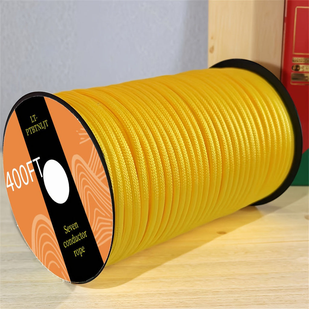 Paracord Tent Rope 7-Core Multi-Purpose Outdoor Rope – 100ft / 164ft / 328ft Camping Guy Line, Tent Tie-Down, Hanging Rope, Bracelet & Keychain Cord – Durable Vivid Design