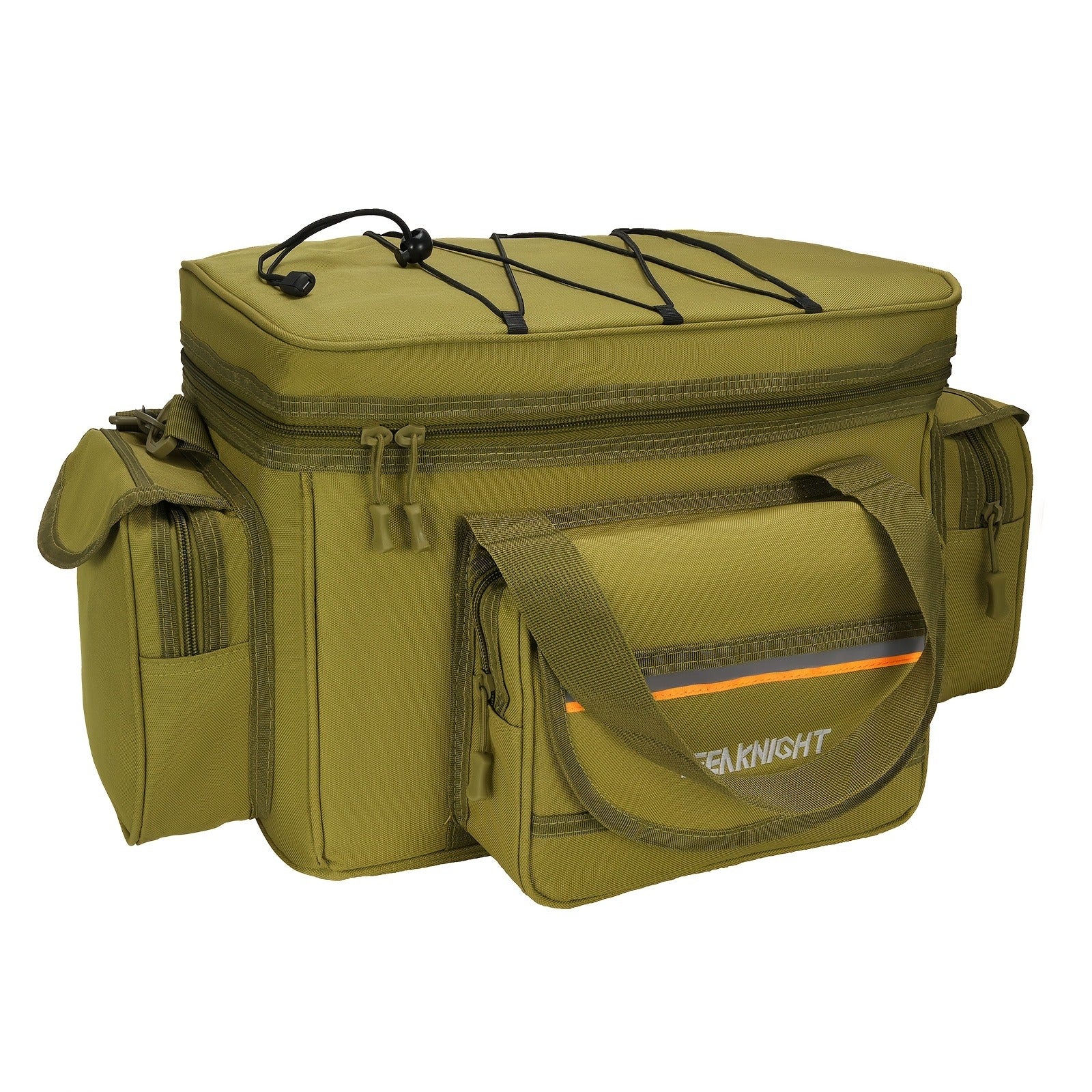 Fishing Tackle Bag Camo Durable Nylon Shoulder Carry Zipper Fishing Gear Storage Bag for Hiking Travel Outdoor Fishing Camouflage Multiple Colors