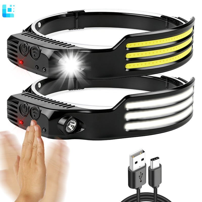 Motion Sensor Headlamp 4-Pack – USB Rechargeable LED