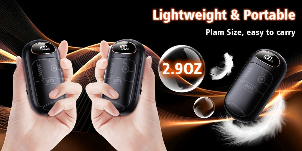 Rechargeable Hand Warmers 2-Pack – 2-in-1 Electric Hand Warmer & Power Bank with LED Display, Heats Up to 131°F, USB-C Fast Charge, Long-Lasting Heat for Golf, Hunting, Camping, Raynaud's, Men Women Kids