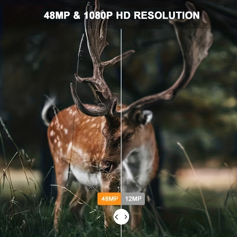 Trail Camera 1080P FHD – 0.8s Trigger, Camouflage Hunting Camera with Night Vision, 32GB SD Card Compatible | KLZO Wildlife Cam