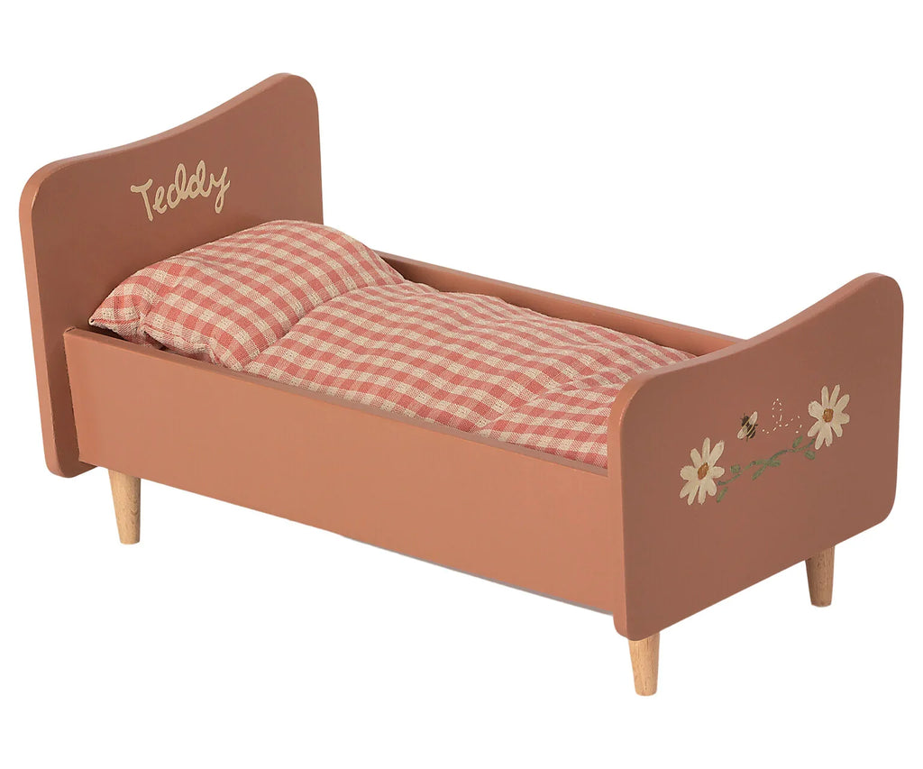 Wooden Bed for Teddy Mum - Rose