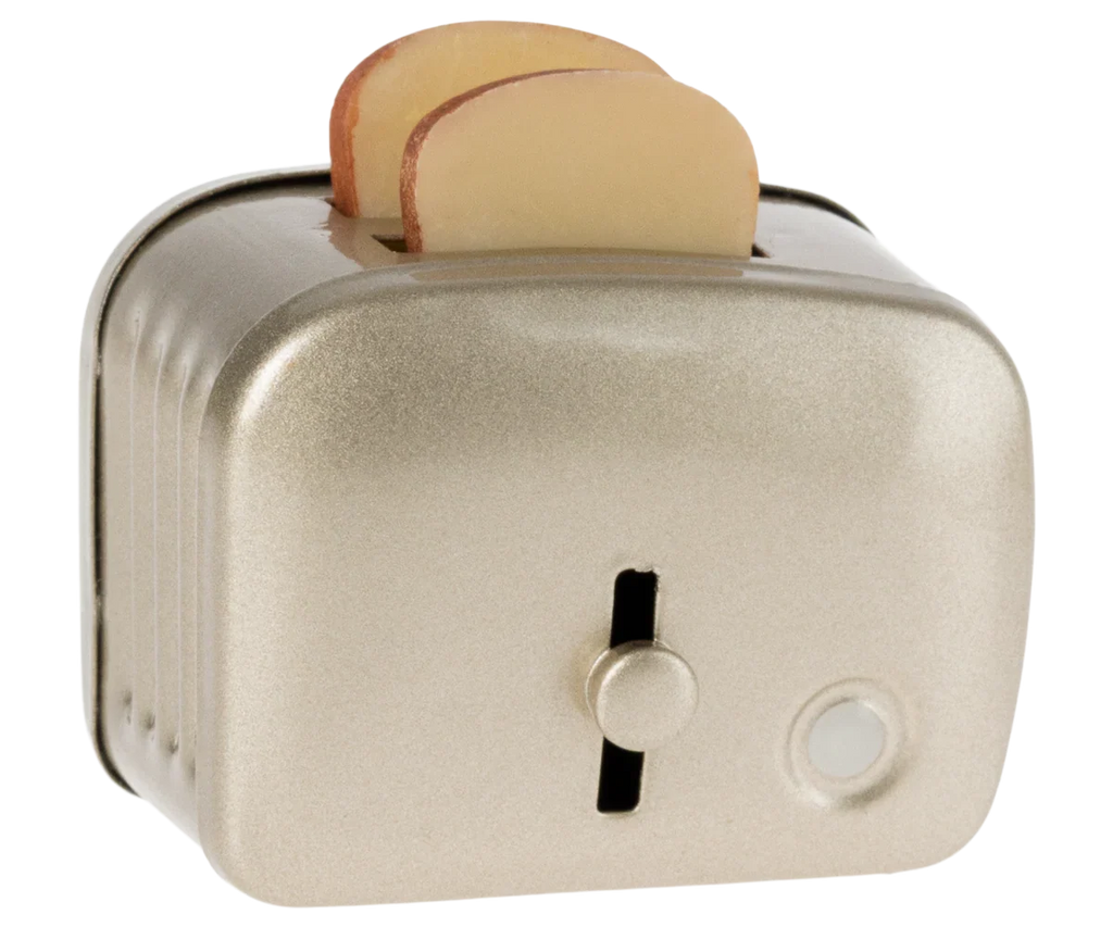Maileg Toaster with Bread, Large Size - Silver