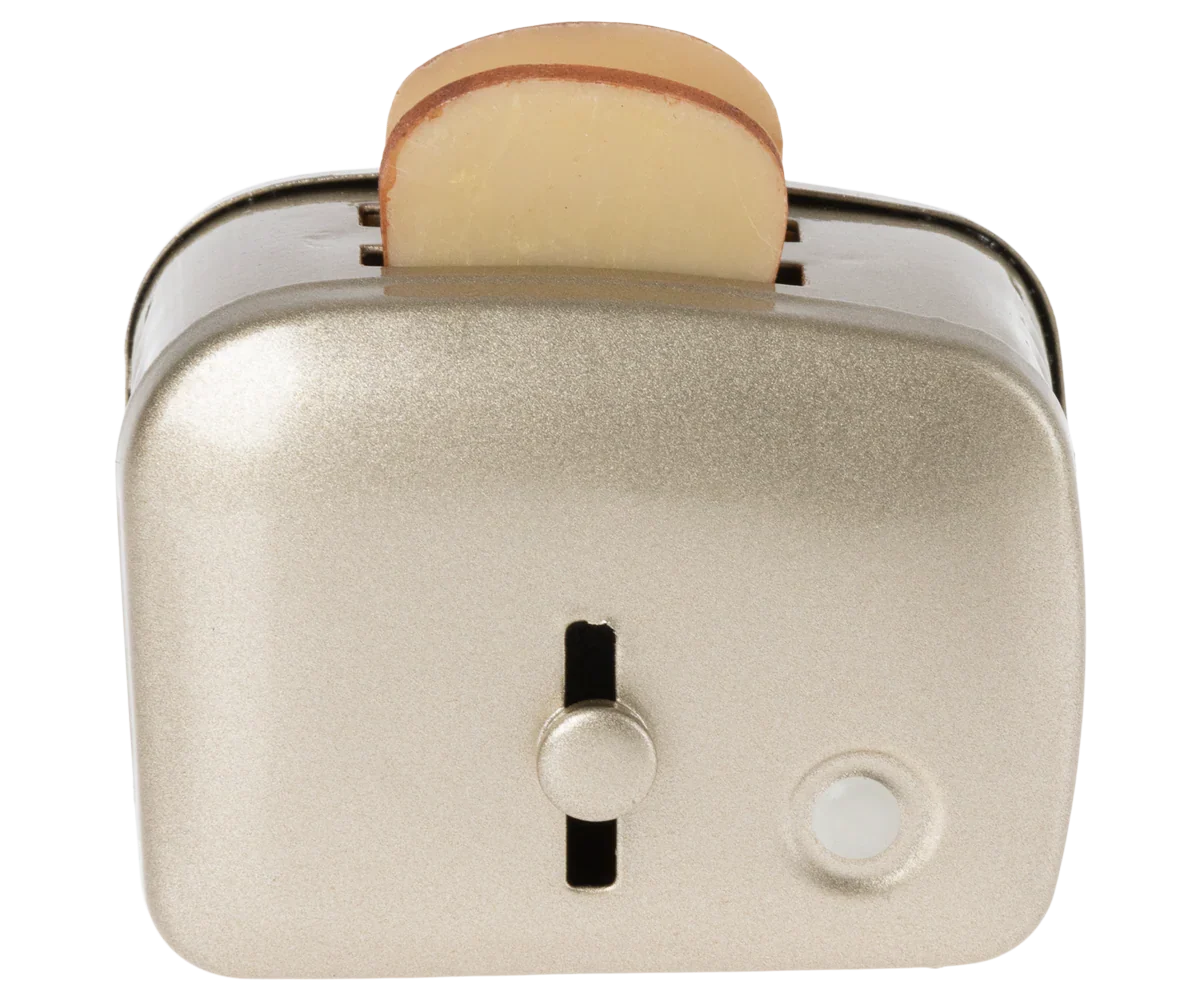 Maileg Toaster with Bread, Large Size - Silver