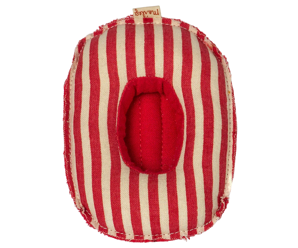 Maileg Rubber Boat, Small Mouse - Red Stripe