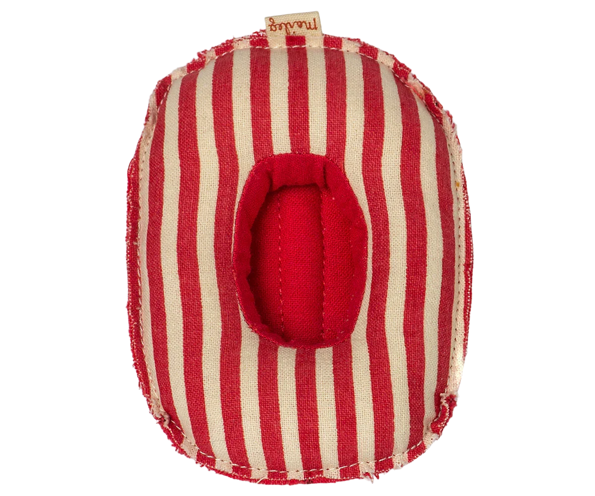 Maileg Rubber Boat, Small Mouse - Red Stripe