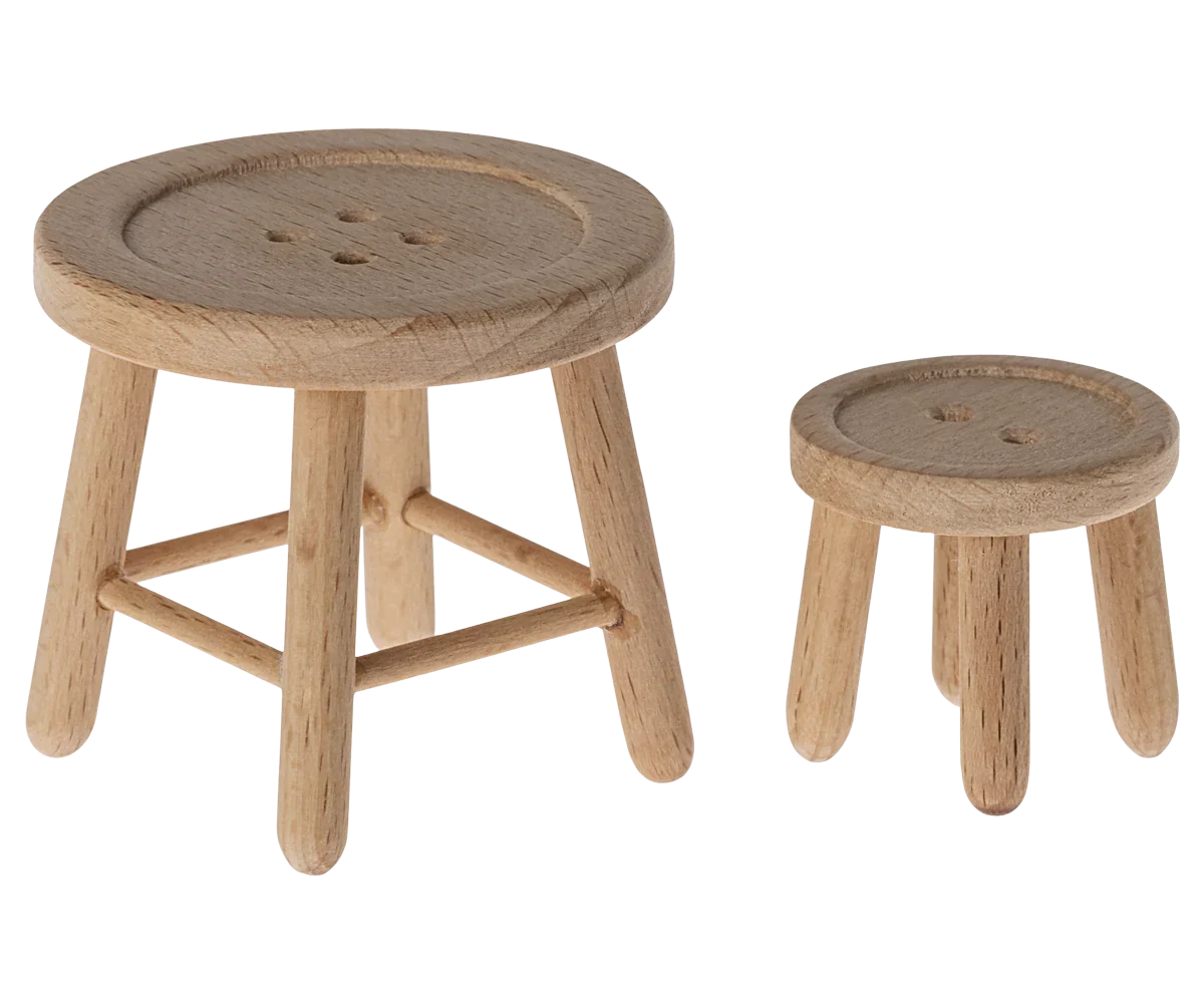 Maileg Table & Stool, Mouse Size